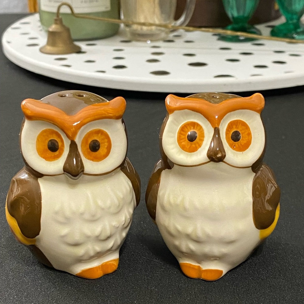 Owl Ceramic Salt And Pepper Shakers